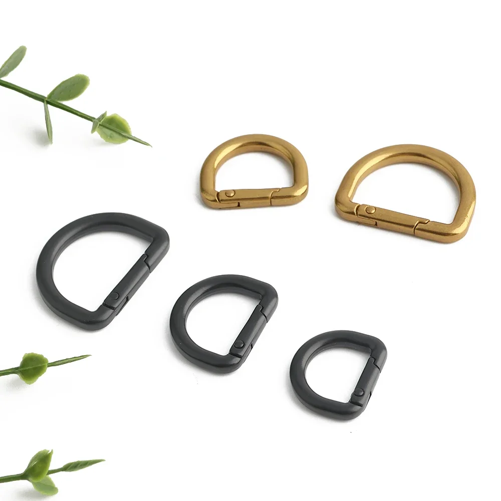 20/50/100PCS 13mm 16mm 19mm 25mm Metal Buckles Spring D Ring Keyring Clasps For Bags Shoulder Hanger Connect Hook Accessories