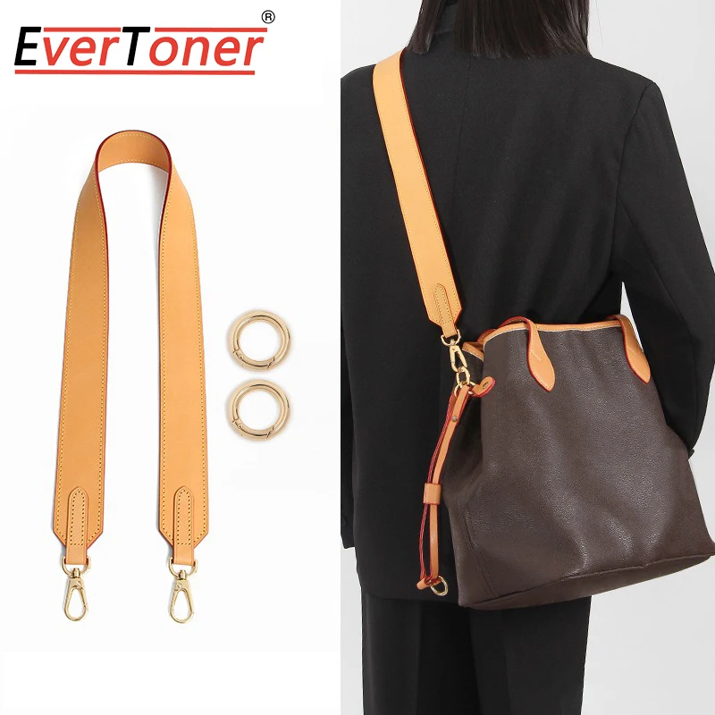 EverToner Wide Shoulder Strap Adjustable Replacement Bag Strap Double-sided Solid Color For l-v neverfull Belts Bag accessory