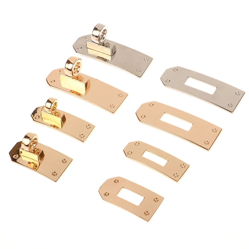 1Set Fashion Bag Lock Set Metal Buckles Clasp For Bag Strap Women Handbag Purse Twist Locks DIY Hardware Accessories