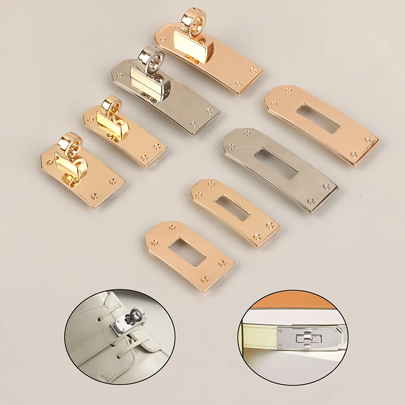 1Set Fashion Bag Lock Set Metal Buckles Clasp For Bag Strap Women Handbag Purse Twist Locks DIY Hardware Accessories
