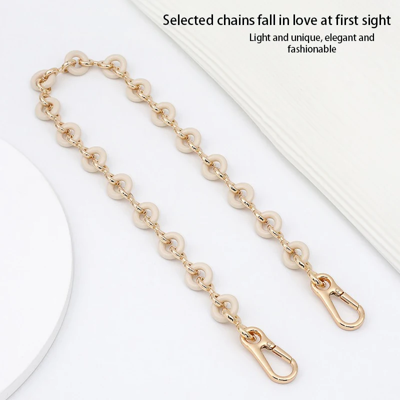 EverToner Acrylic donut metal bag shoulder strap crossbody chain Lo-we flamenco shoulder bag resin versatile decorative chain