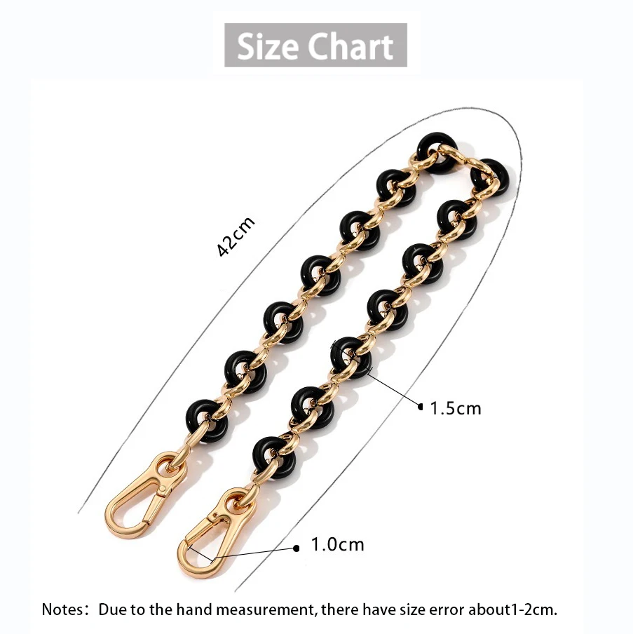 EverToner Acrylic donut metal bag shoulder strap crossbody chain Lo-we flamenco shoulder bag resin versatile decorative chain