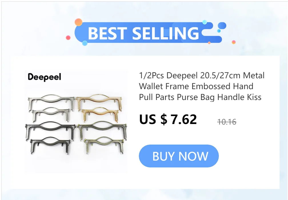 5/10Pcs Metal Purse Frame Aluminium Tube Bag Handle Clutch Kiss Lock Clasp Wallet Replacement Bracket DIY Hardware Accessories