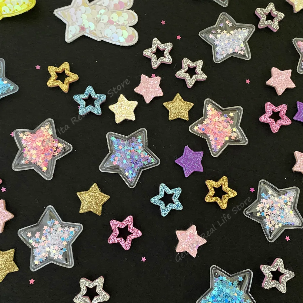 Italife Pink Shining Stars Ita Bag Accessories 4 Colors Kawaii Candy Color Stars Meteor Starry for Blue Itabag Decorations H324