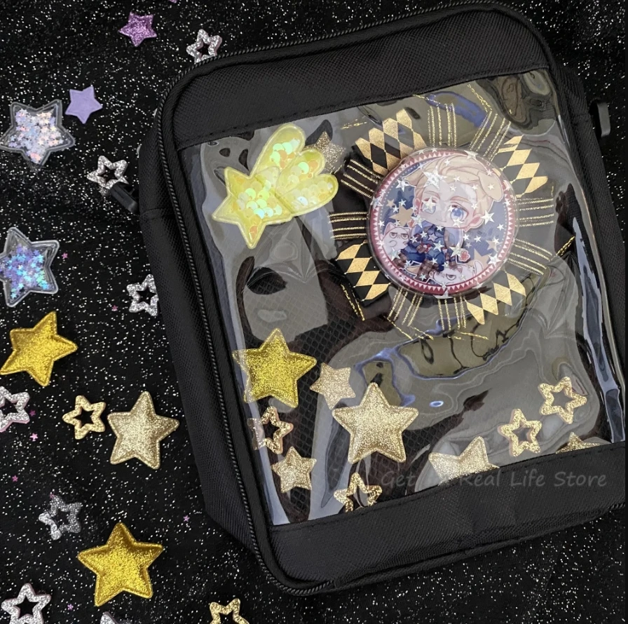 Italife Pink Shining Stars Ita Bag Accessories 4 Colors Kawaii Candy Color Stars Meteor Starry for Blue Itabag Decorations H324