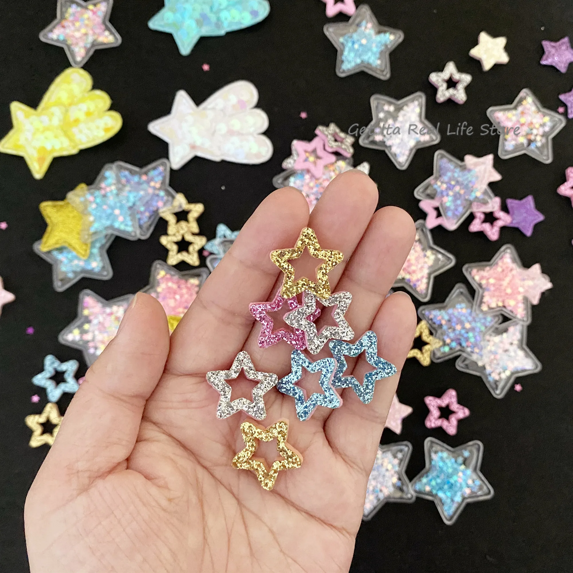 Italife Pink Shining Stars Ita Bag Accessories 4 Colors Kawaii Candy Color Stars Meteor Starry for Blue Itabag Decorations H324