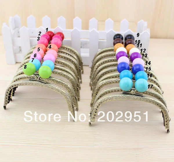 10pcs 12CM Candy Ball Antique Bronze Metal Purse Frame Kiss Clasp For Diy Bag Lock Making Accessory