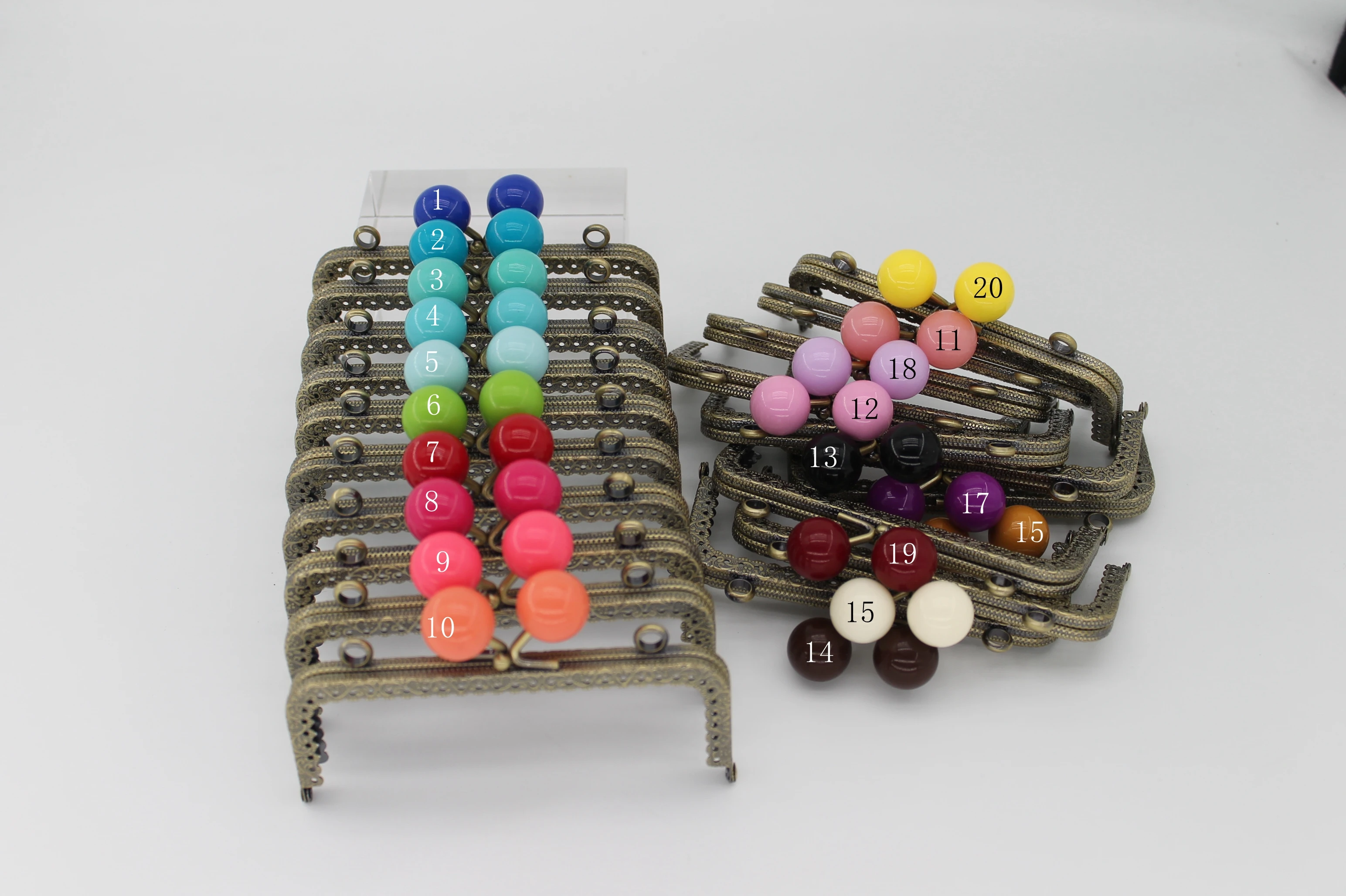 KISSDIY 10pcs 12.5CM Candy Ball Purse Frame Antique Bronze Square Shape Bag Kiss Clasp Lace Metal DIY Bag Accessories