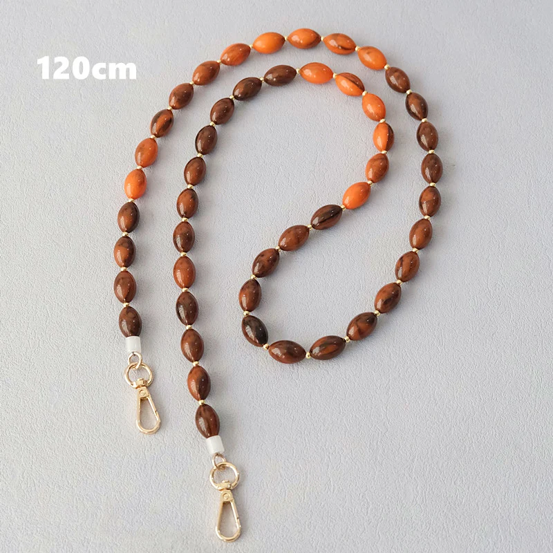New Fashion Woman Bag Accessory Detachable Vintage Candy Beaded Chain Acrylic Bag Rope Strap Women Handbag Shoulder Handle Chain