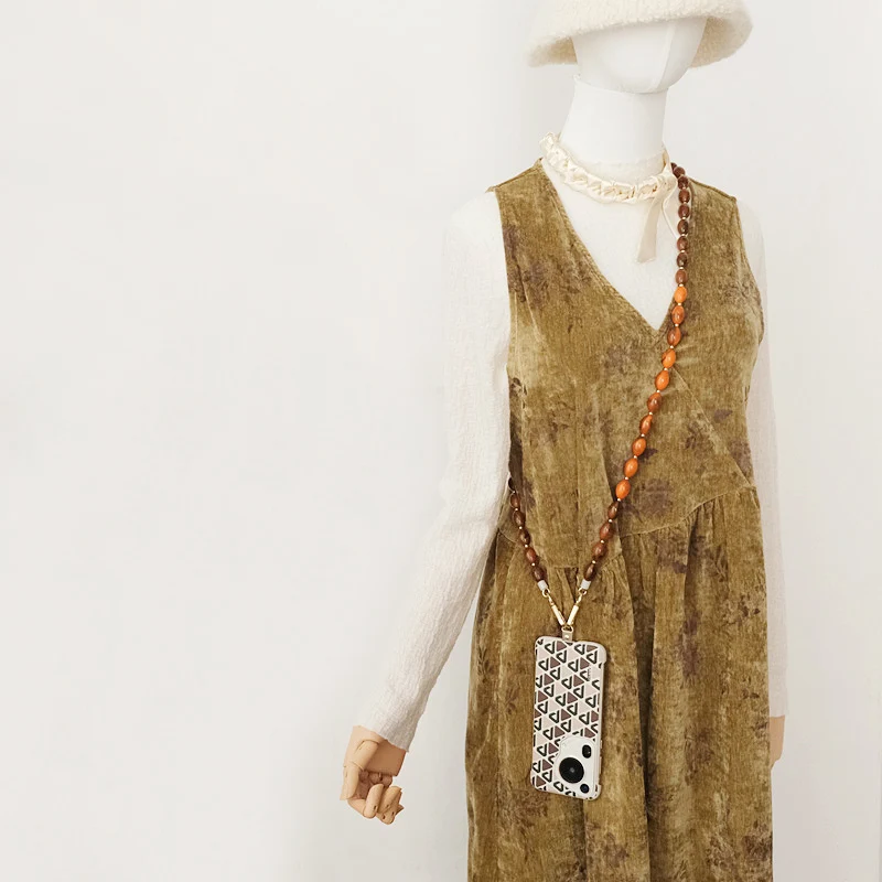 New Fashion Woman Bag Accessory Detachable Vintage Candy Beaded Chain Acrylic Bag Rope Strap Women Handbag Shoulder Handle Chain