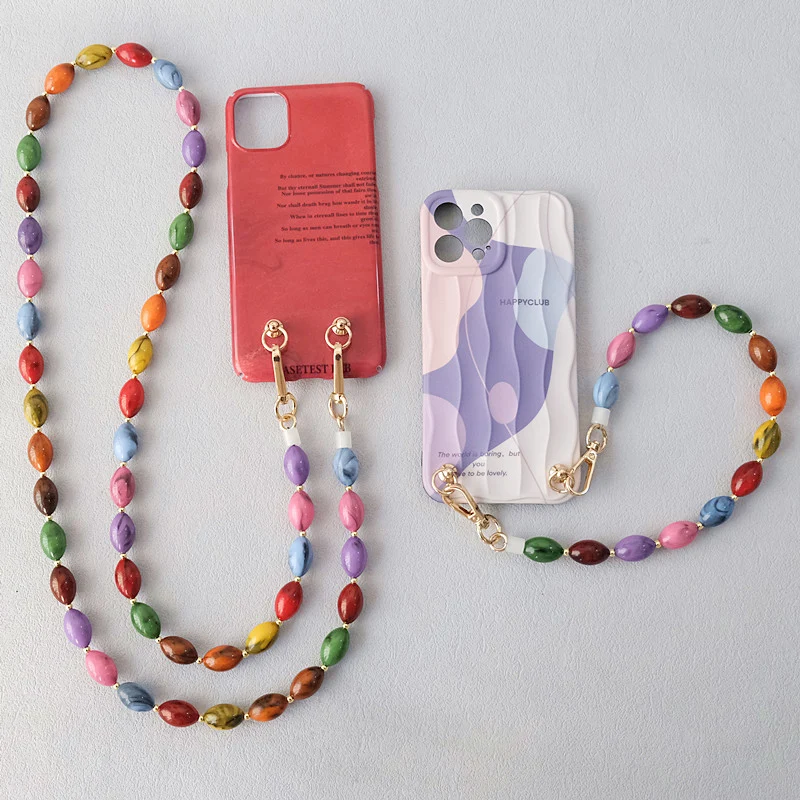 New Fashion Woman Bag Accessory Detachable Vintage Candy Beaded Chain Acrylic Bag Rope Strap Women Handbag Shoulder Handle Chain