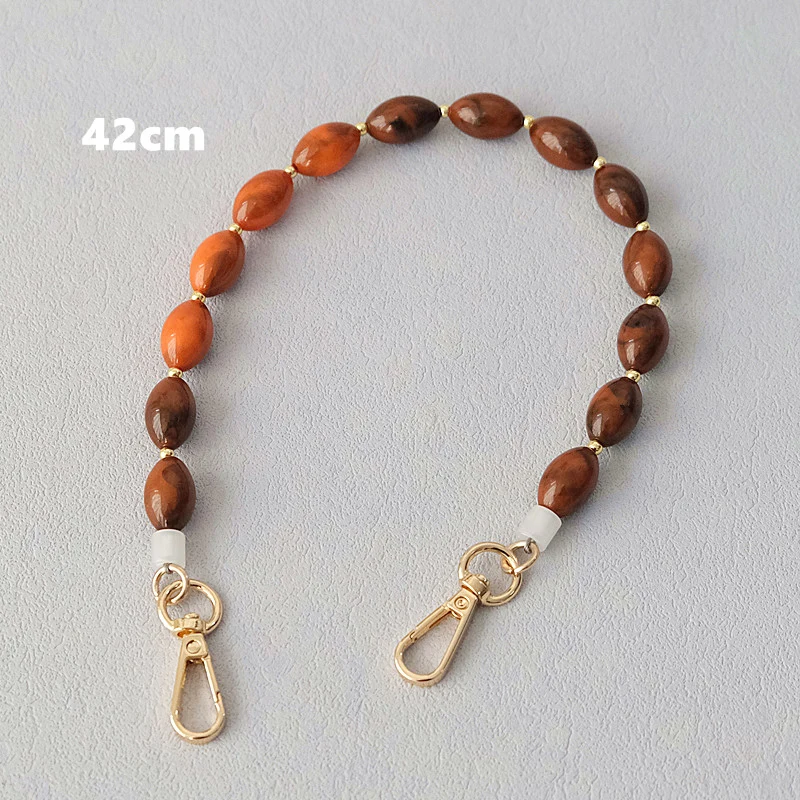 New Fashion Woman Bag Accessory Detachable Vintage Candy Beaded Chain Acrylic Bag Rope Strap Women Handbag Shoulder Handle Chain
