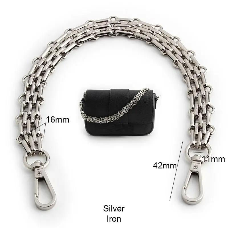 30/40/60/100/120cm Metal Bag Replacement Chains Detachable Shoulder Straps For Crossbody Handbag Accessories