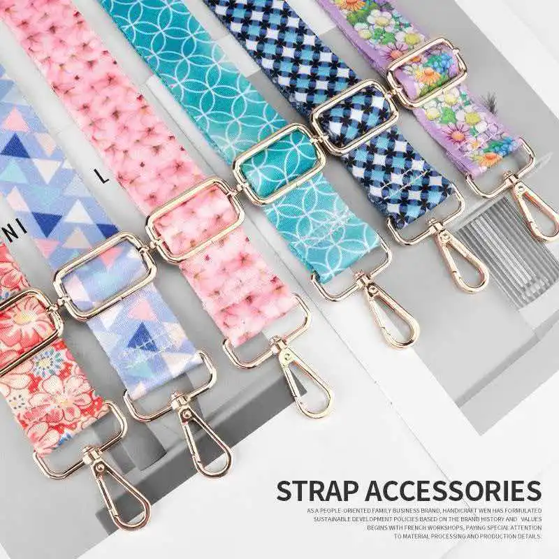 Bag Parts Accessories Strap Bags Fabric Chain Wide Backpack Black Handle Crossbody Canvas Replacement Shoulder Bag Strap