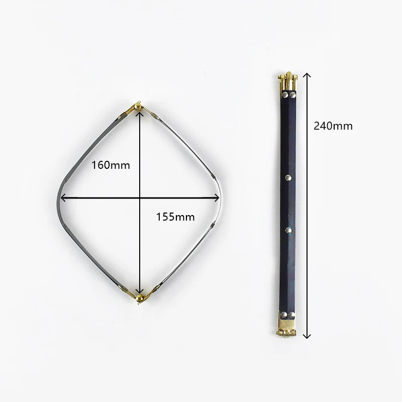 Deepeel 15-30cm Metal Internal Kiss Clasp Purse Frame Cloud Bag Rectangle Pipe Clamps Buckle DIY Handmade Bags Handles Accessory