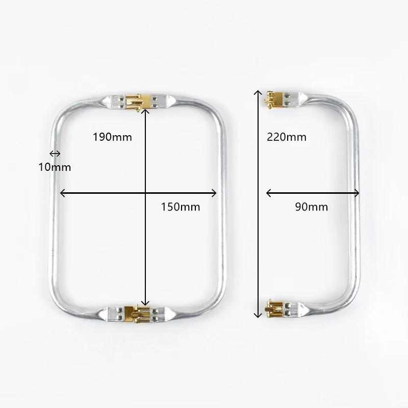 Deepeel 15-30cm Metal Internal Kiss Clasp Purse Frame Cloud Bag Rectangle Pipe Clamps Buckle DIY Handmade Bags Handles Accessory
