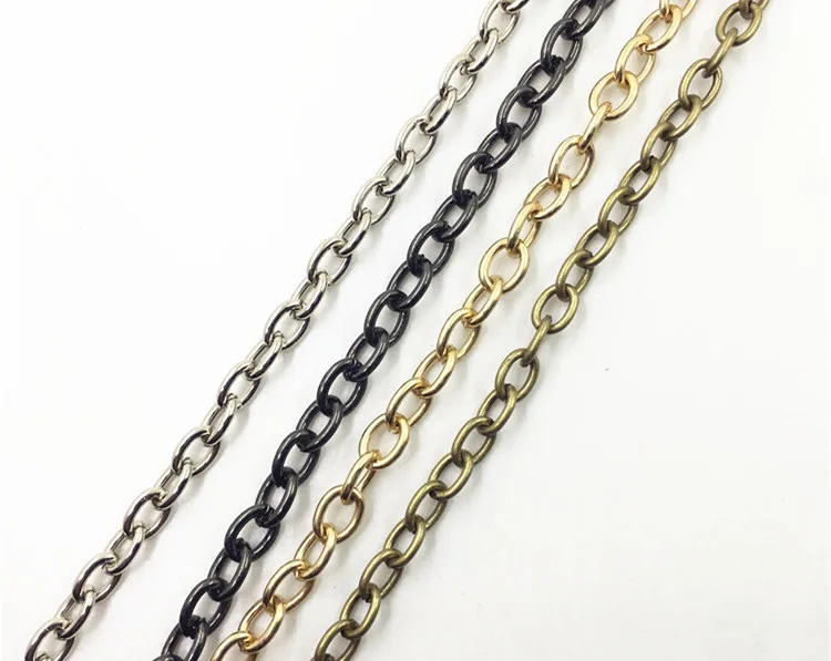 20pcs 120CM/47" Bags Chains Belt Hardware Handbag Accessory Metal Alloy Bag Chain Strap Parts Accessories Bronze Silver Black