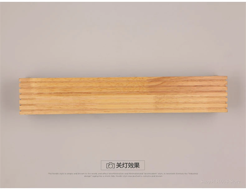 Modern Japan Style Led Oak Wooden Wall Lamps Lights Bedroom Bed Lamp Bathroom Home Wall Sconce Solid Wood Wall Light Fixtures