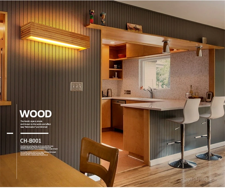 Modern Japan Style Led Oak Wooden Wall Lamps Lights Bedroom Bed Lamp Bathroom Home Wall Sconce Solid Wood Wall Light Fixtures