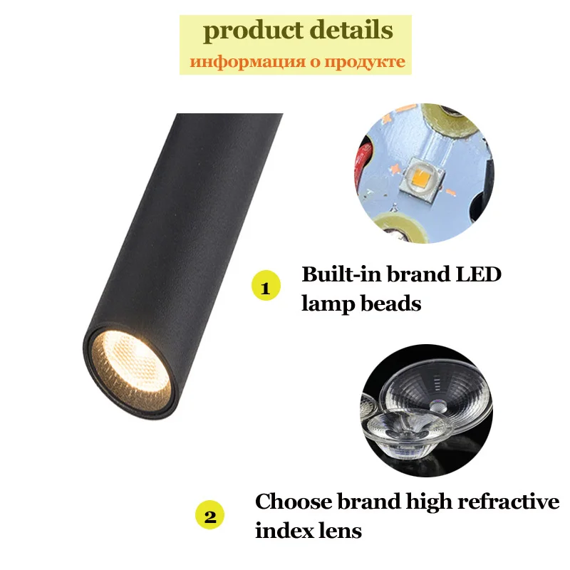 LED Wall Reading Lamp for Bedroom Hotel Minimalist Night Book Lamp Rotation Bedside Wall Sconce Home Lighting Fixture
