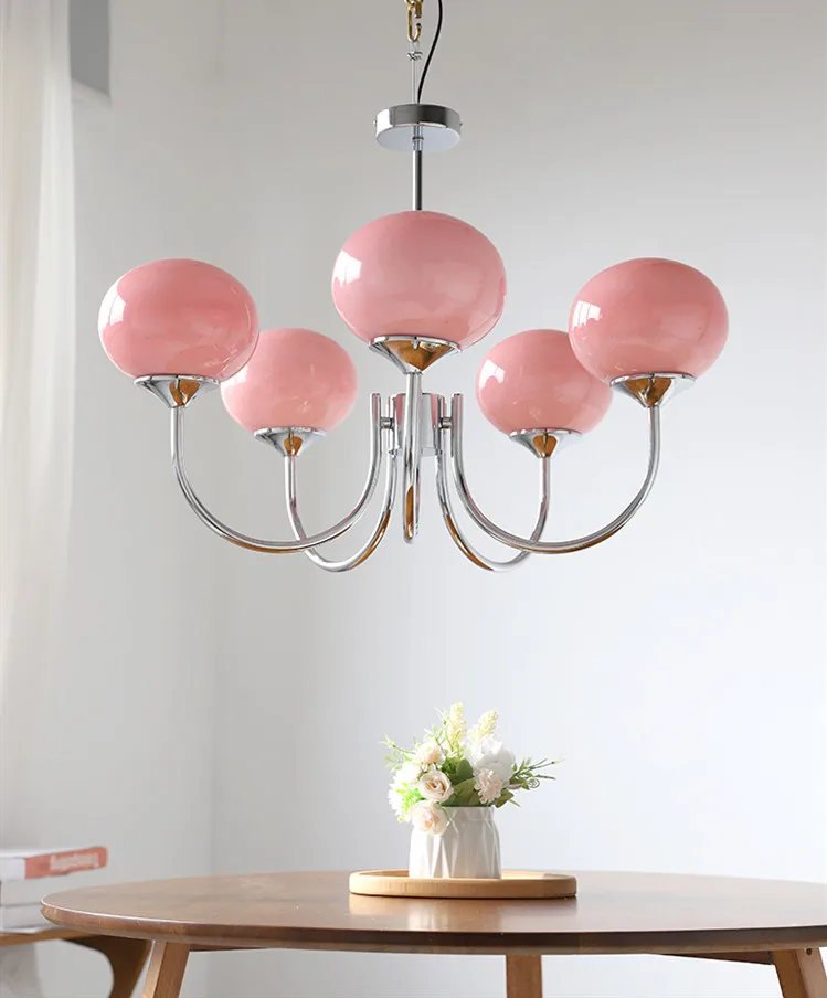Living Room Pendant Light Medieval Creative and Warm Master Bedroom Lamp French Cream Magic Bean Lamp