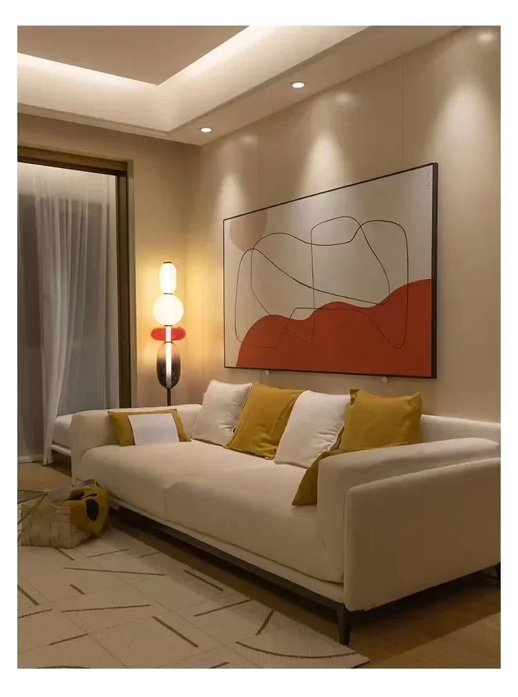 Nordic Colorful Glass Design Floor Lamp Glass Lampshade Table Light Standing Floor Light Bedroom Living Room Study Lighting