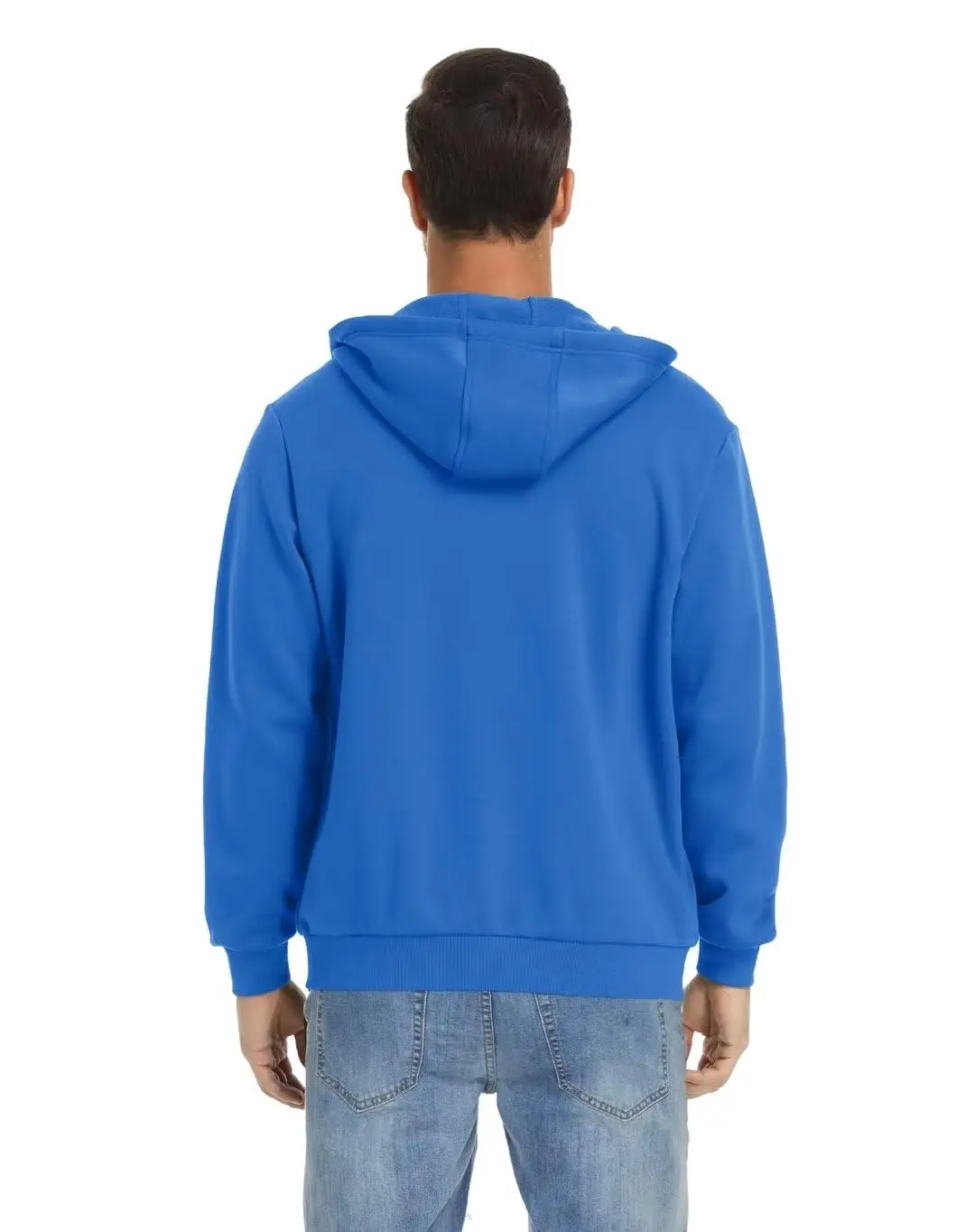 TACVASEN Big Pockets Fleece Lining Hoodies Mens Hooded Coats Full Zip Up Casual Hoodie Jackets Athlete Running Hiking Sportswear