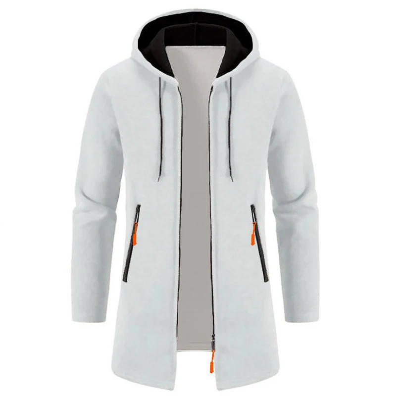 Men's Hoodies SpringAutumn CasualSolid Hooded Zip-Up Sweatshirts LongSleeve Knit Hoodie Men Sweatshirt Streetwear Hoody Cardigan