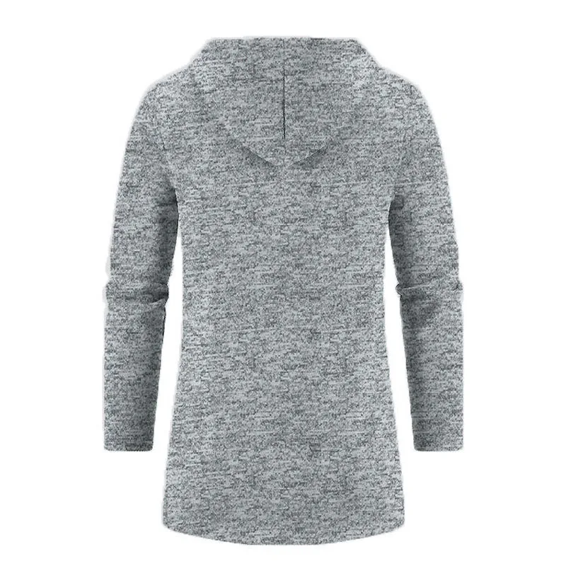 Men's Hoodies SpringAutumn CasualSolid Hooded Zip-Up Sweatshirts LongSleeve Knit Hoodie Men Sweatshirt Streetwear Hoody Cardigan