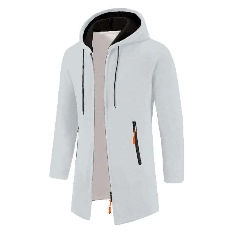 Men's Hoodies SpringAutumn CasualSolid Hooded Zip-Up Sweatshirts LongSleeve Knit Hoodie Men Sweatshirt Streetwear Hoody Cardigan
