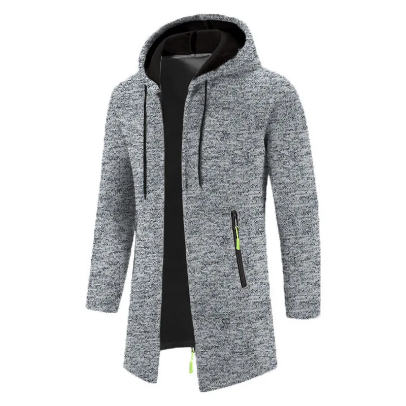 Men's Hoodies SpringAutumn CasualSolid Hooded Zip-Up Sweatshirts LongSleeve Knit Hoodie Men Sweatshirt Streetwear Hoody Cardigan