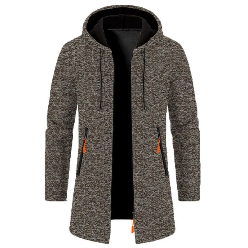 Men's Hoodies SpringAutumn CasualSolid Hooded Zip-Up Sweatshirts LongSleeve Knit Hoodie Men Sweatshirt Streetwear Hoody Cardigan