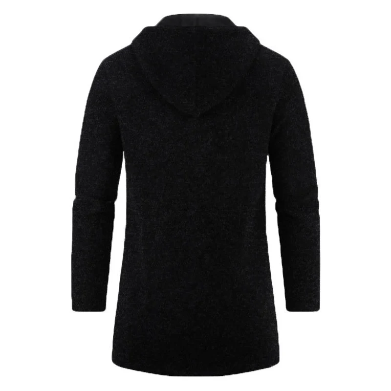 Men's Hoodies SpringAutumn CasualSolid Hooded Zip-Up Sweatshirts LongSleeve Knit Hoodie Men Sweatshirt Streetwear Hoody Cardigan