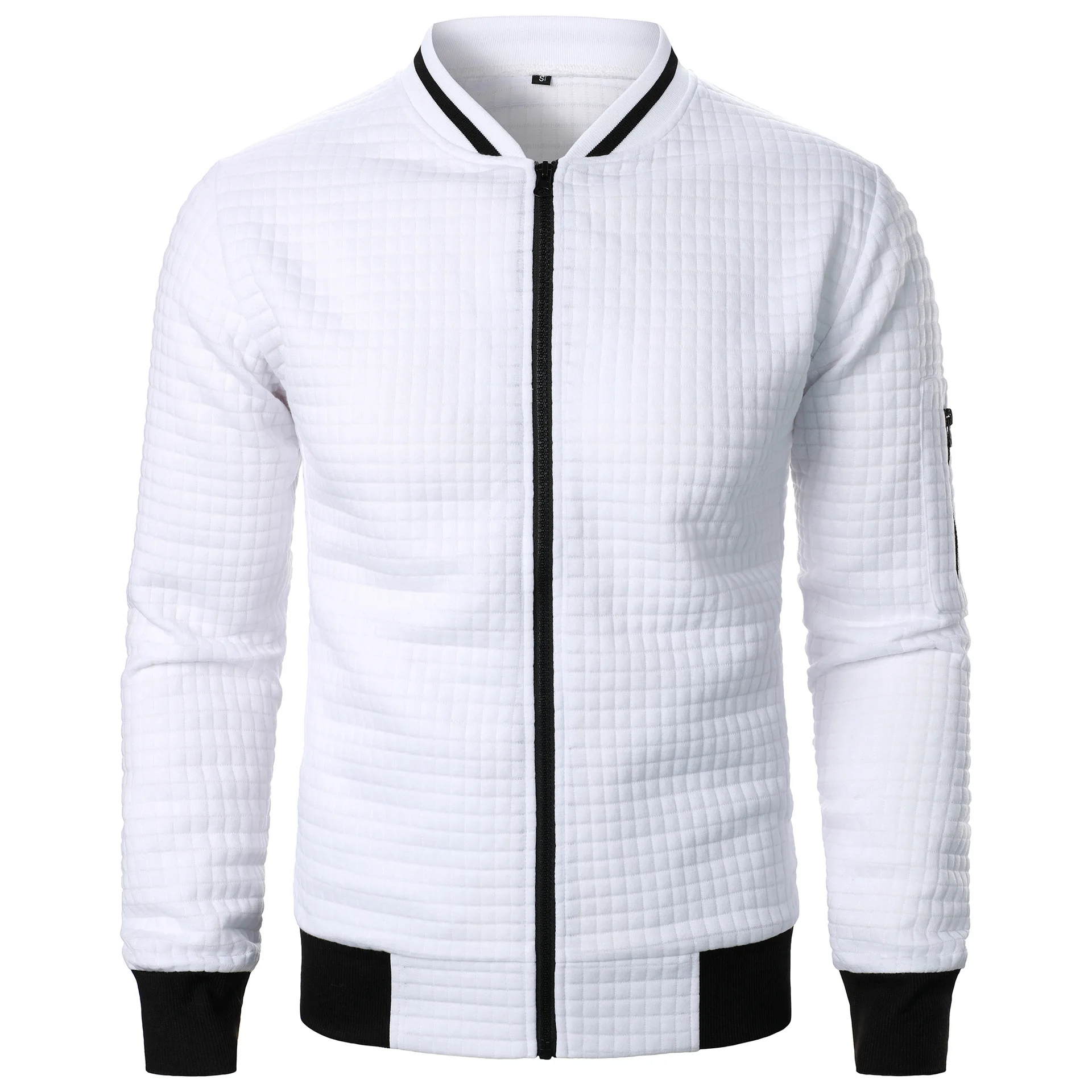 2024-Hot-Selling-Men's-Four-Seasons-Waffle-Full-Zipper-Top-Men's-Slim-Fit-Versatile-Sweatshirt-Men's-Casual-Cardigan-Sweatshirt