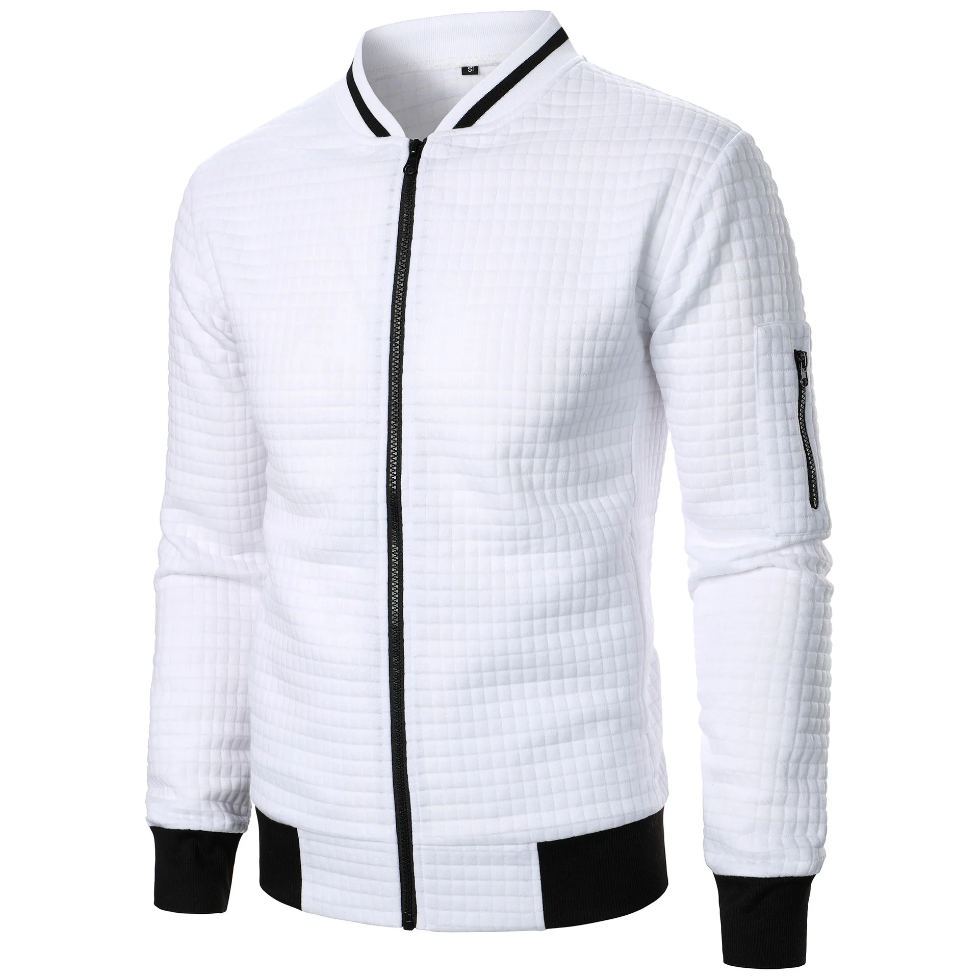 2024-Hot-Selling-Men's-Four-Seasons-Waffle-Full-Zipper-Top-Men's-Slim-Fit-Versatile-Sweatshirt-Men's-Casual-Cardigan-Sweatshirt