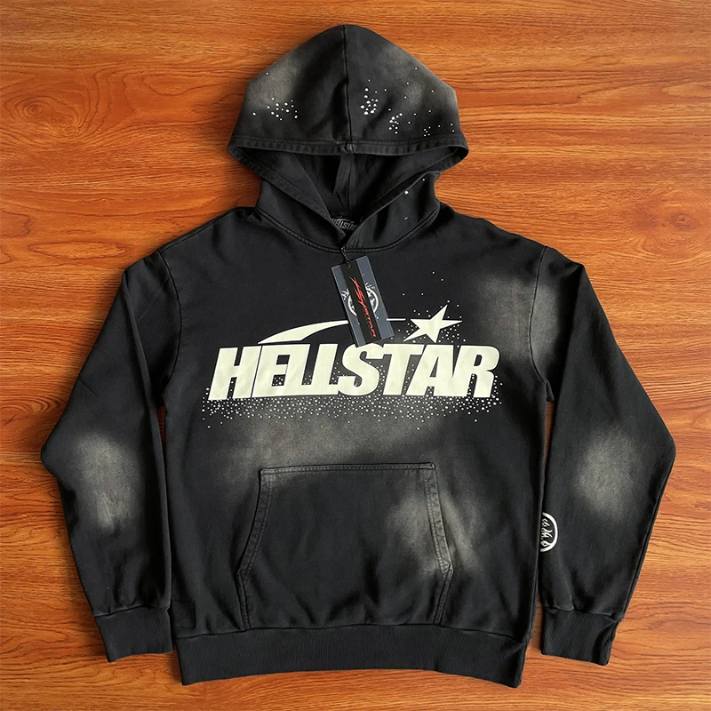 HS Wash Water Heavy Diamond Set Casual Hoodie