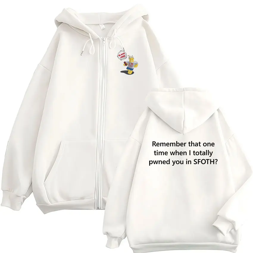 Funny Blame John Meme Zipper Hoodie Shedletsky Forsaken Fashion Autumn/Winter Sweatshirt Men Women Casual Oversized Coats Hoody