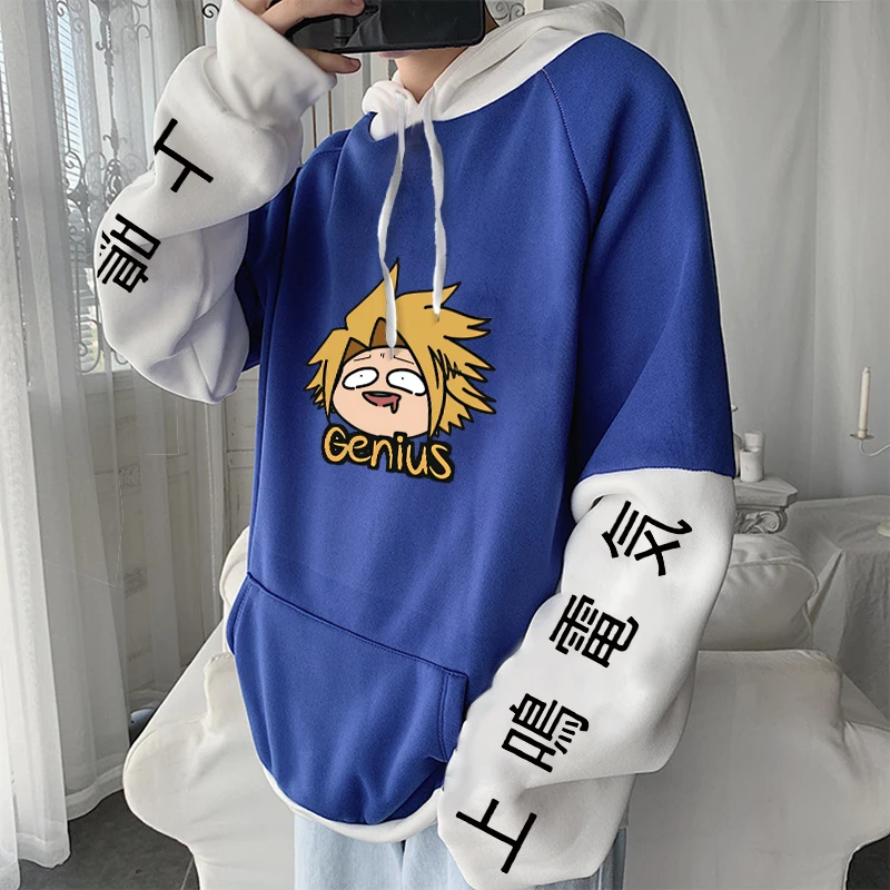 Anime My Hero Academia Kaminari Denki Kawaii Cartoon Women Hoodies Boku no Hero Academia Manag Harakuju Men Winter Sweatshirts