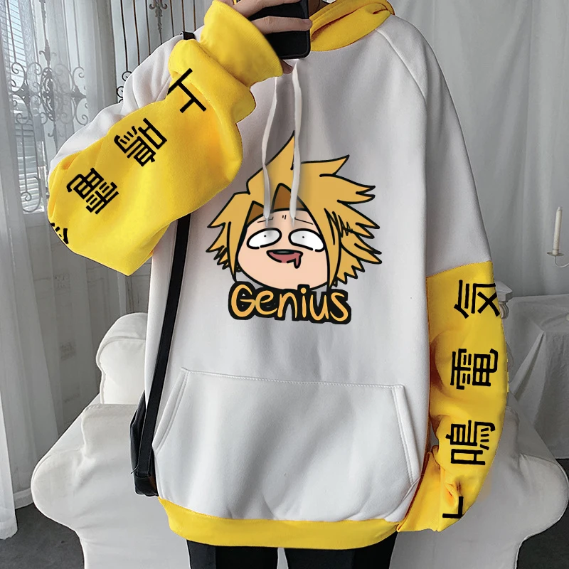 Anime My Hero Academia Kaminari Denki Kawaii Cartoon Women Hoodies Boku no Hero Academia Manag Harakuju Men Winter Sweatshirts