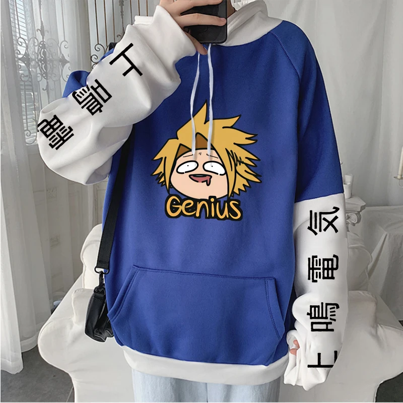 Anime My Hero Academia Kaminari Denki Kawaii Cartoon Women Hoodies Boku no Hero Academia Manag Harakuju Men Winter Sweatshirts