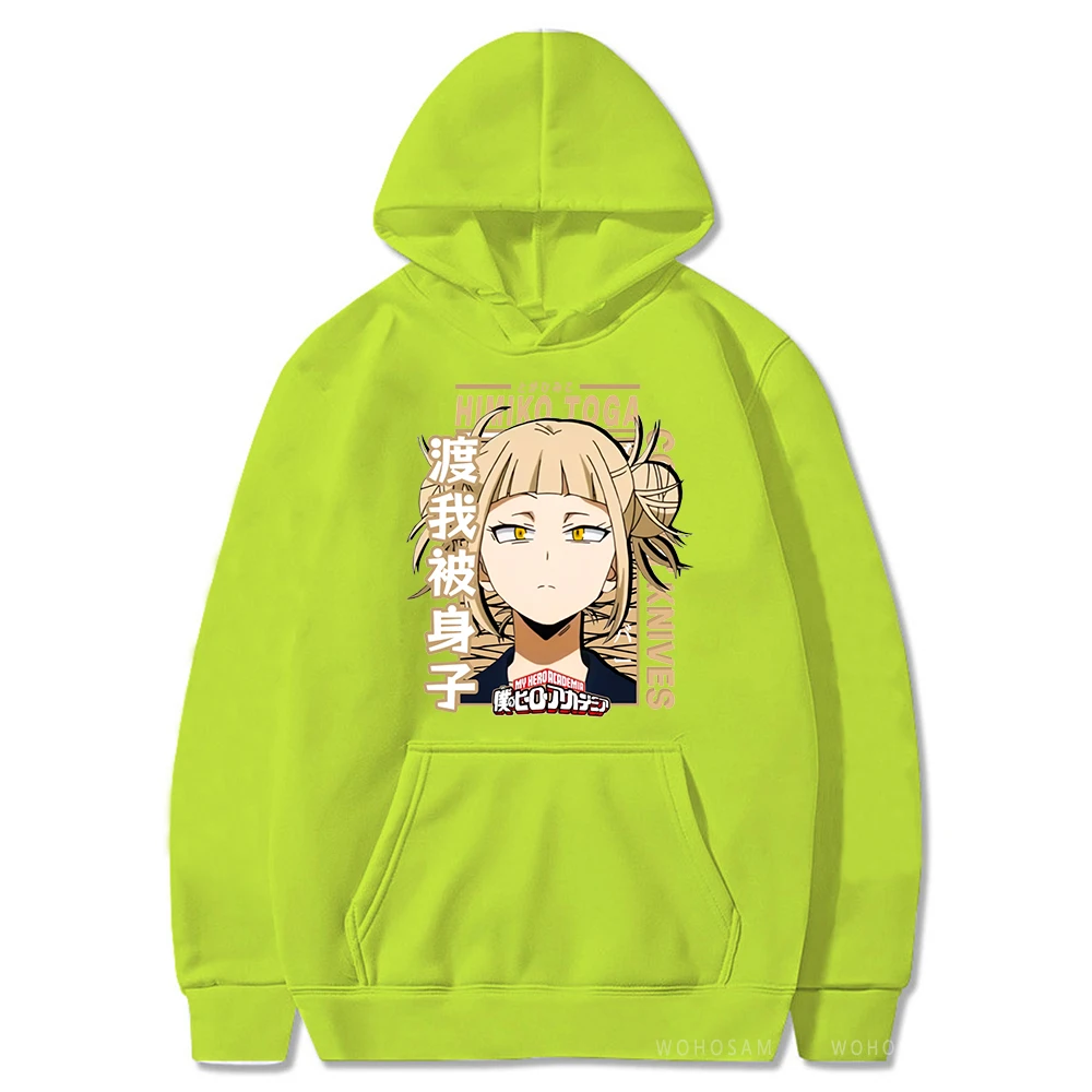 My Hero Academia Kawaii Himiko Toga Women Hoodies Printed Aesthetics Head Poster Manga Harajuku Anime Printed Hooded Sweatshirts