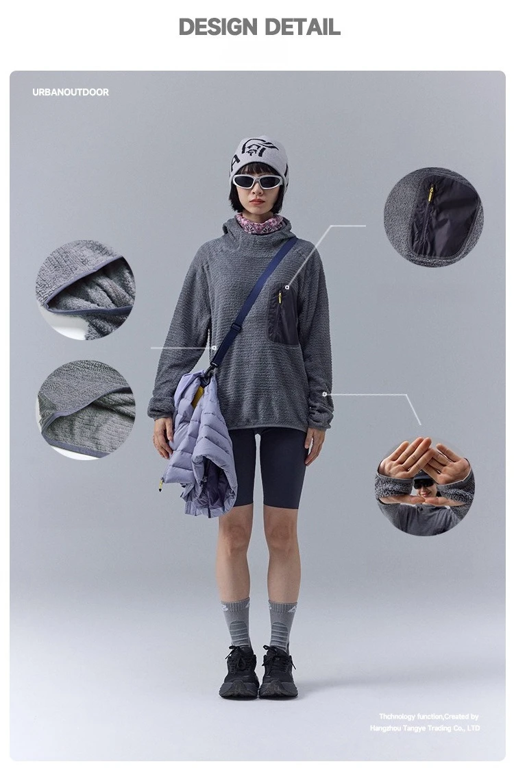 Thermolite® All Season 190g Ultra-light Breathable Thermal Hoodie, Urban Outdoor Techwear Mid-layer with Thumbholes & Zip Pocket