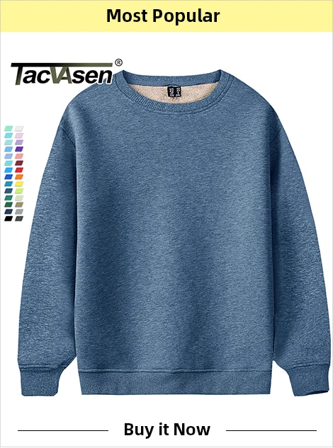 TACVASEN Fleece Lining Winter Hoodie Mens Sherpa Jackets Windproof Full Zip Warm Coats Climbing Hooded Casual Outwear Sportswear