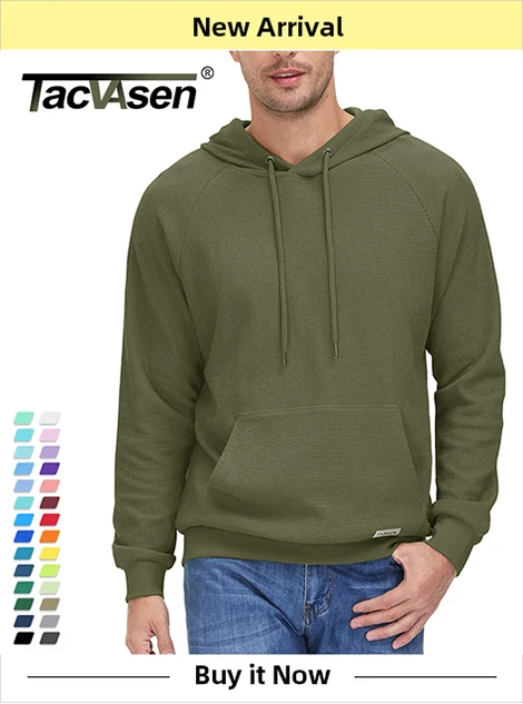 TACVASEN Fleece Lining Winter Hoodie Mens Sherpa Jackets Windproof Full Zip Warm Coats Climbing Hooded Casual Outwear Sportswear