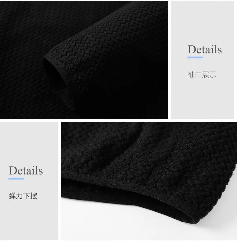 Autumn and Spring New Fashion Trend Pure Color Warm Hooded Sweatshirt Men's Casual Loose Sports High Quality Plus Size Top L-6XL