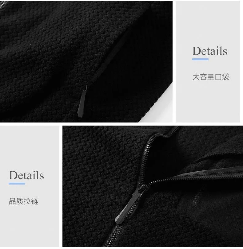 Autumn and Spring New Fashion Trend Pure Color Warm Hooded Sweatshirt Men's Casual Loose Sports High Quality Plus Size Top L-6XL