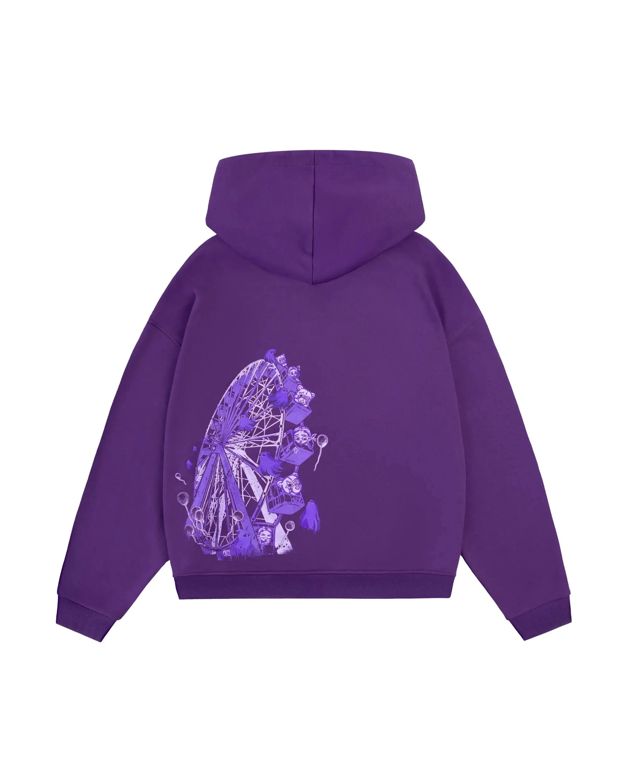 Streetwear Men Ghost wheel Zipper Hoodie Phantasmagoria Graphic Zip Hooded Pullover Sweatshirt Hip Hop Jacket Y2K Clothing Tops