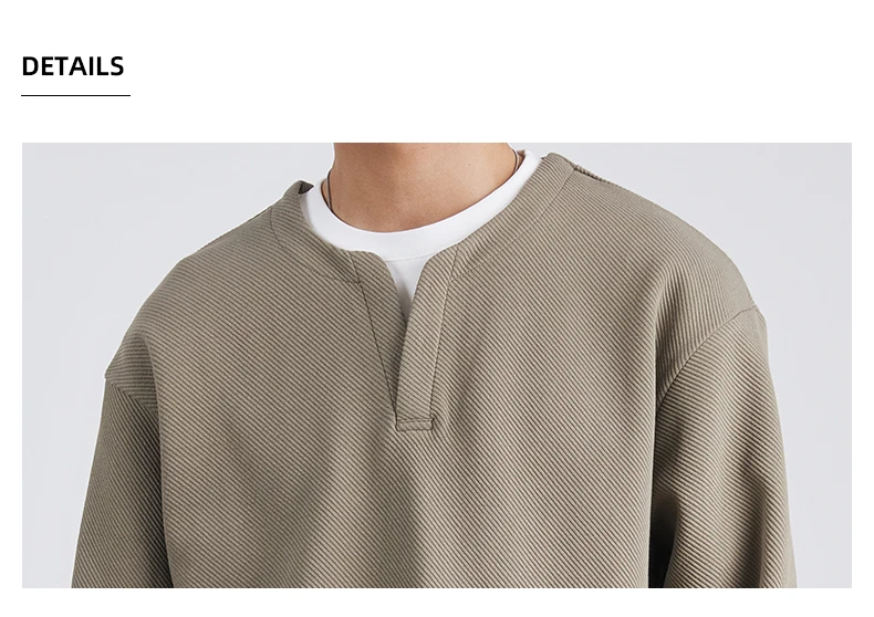 Autumn New Fashion High-end Fake Two-piece Sweatshirt Men's Loose Trendy Pullover Casual Bottoming Shirt Long-sleeved Top Men