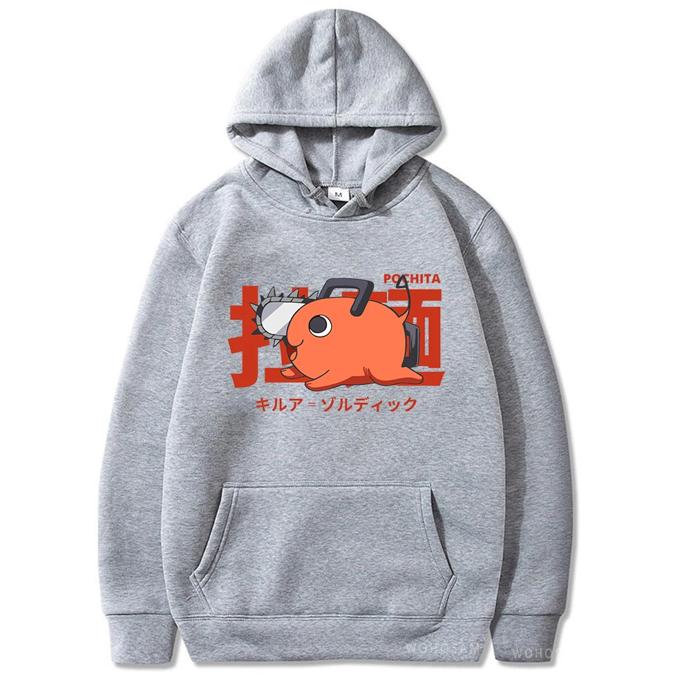 Japan Anime Pochita Chainsaw Man Hoodies Men Women Long Sleeve Pullover Hoody Spring Fleece Comfortable Hooded Sweatshirts