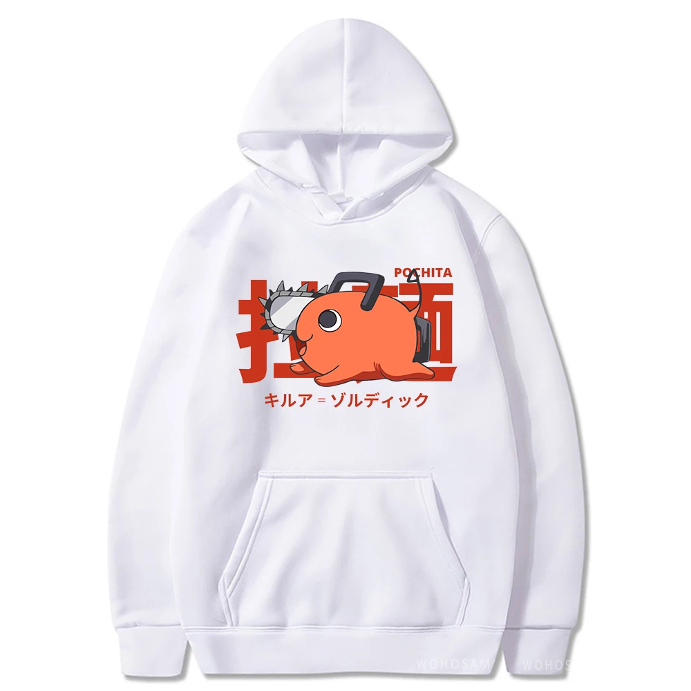 Japan Anime Pochita Chainsaw Man Hoodies Men Women Long Sleeve Pullover Hoody Spring Fleece Comfortable Hooded Sweatshirts